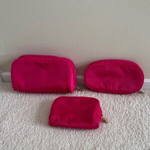 Adrienne Vittadini Pink Cosmetic Bags Set